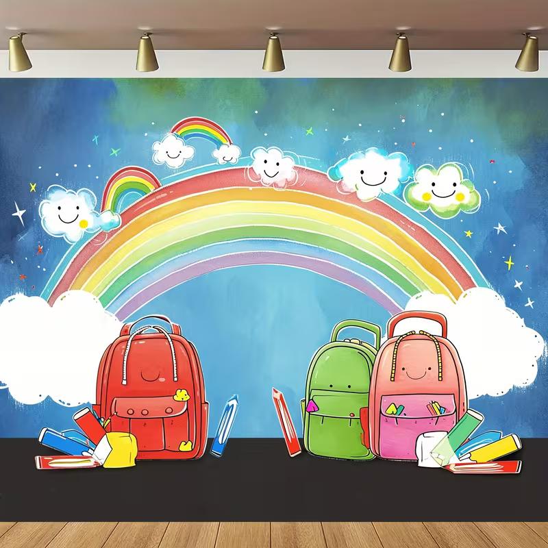 2D Cute Rainbow & Smiling Clouds School Photo Booth Banner 47.2x31.5inch/120*80cm
2D Cute Rainbow & Smiling Clouds School Photo Booth Banner 47.2x31.5inch/120*80cm