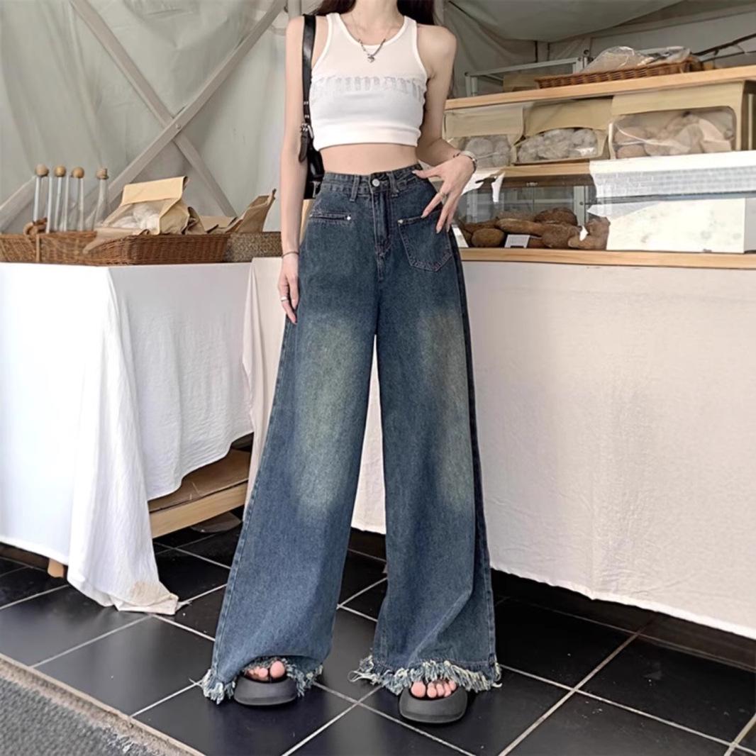 Women s Retro Raw Edge Wide-Leg Jeans - High Waist, Slimming Design for Spring & Autumn 2025 M
Women s Retro Raw Edge Wide-Leg Jeans - High Waist, Slimming Design for Spring & Autumn 2025 M