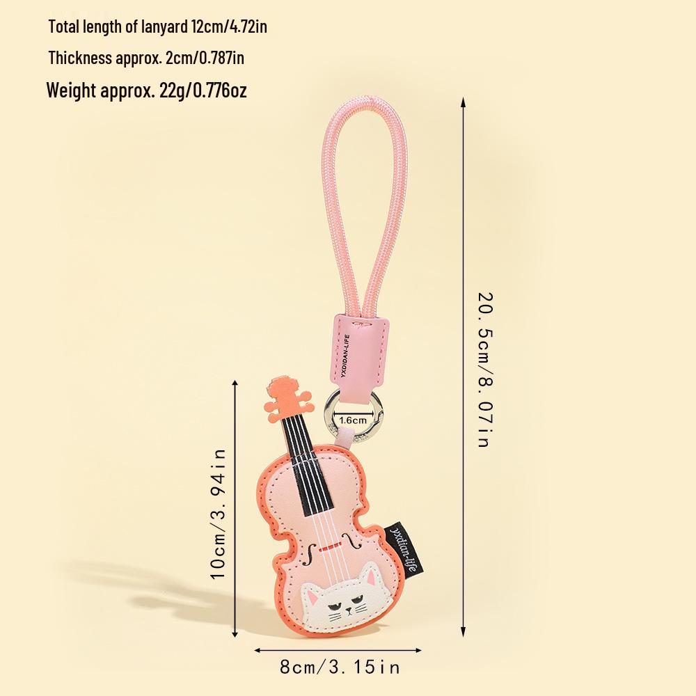Premium Leather Musical Instrument Keychain: Cat Guitar & Piano Backpack Pendant
Premium Leather Musical Instrument Keychain: Cat Guitar & Piano Backpack Pendant