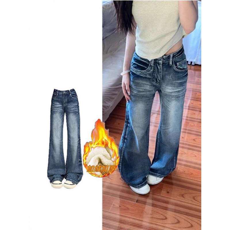 Velvet-Lined American Retro High-Waist Wide-Leg Jeans for Curvy Women L
Velvet-Lined American Retro High-Waist Wide-Leg Jeans for Curvy Women L