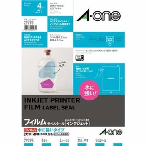 A-One Label Наклейка Водонепроницаемая глянцевая пленка Прозрачная A4 Неразрезанные 4 листа 29293
A-One Label Наклейка Водонепроницаемая глянцевая пленка Прозрачная A4 Неразрезанные 4 листа 29293