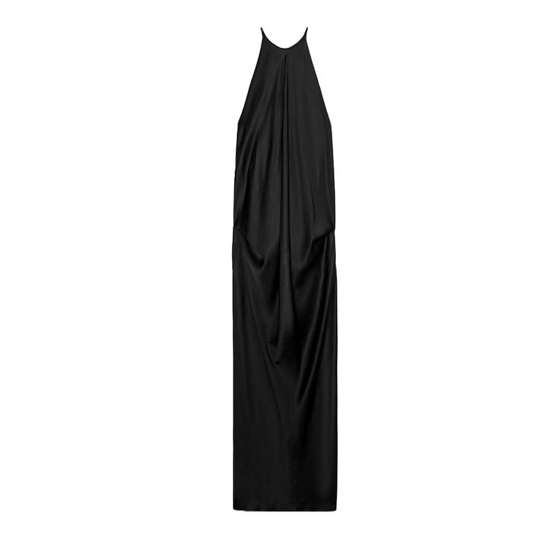 Za Summer Women clothes Viscose Blended Pleated Decorative Neck Collar Silk Satin Texture Sleeveless Dress 3068965 Black XS
Za Summer Women clothes Viscose Blended Pleated Decorative Neck Collar Silk Satin Texture Sleeveless Dress 3068965 Black XS