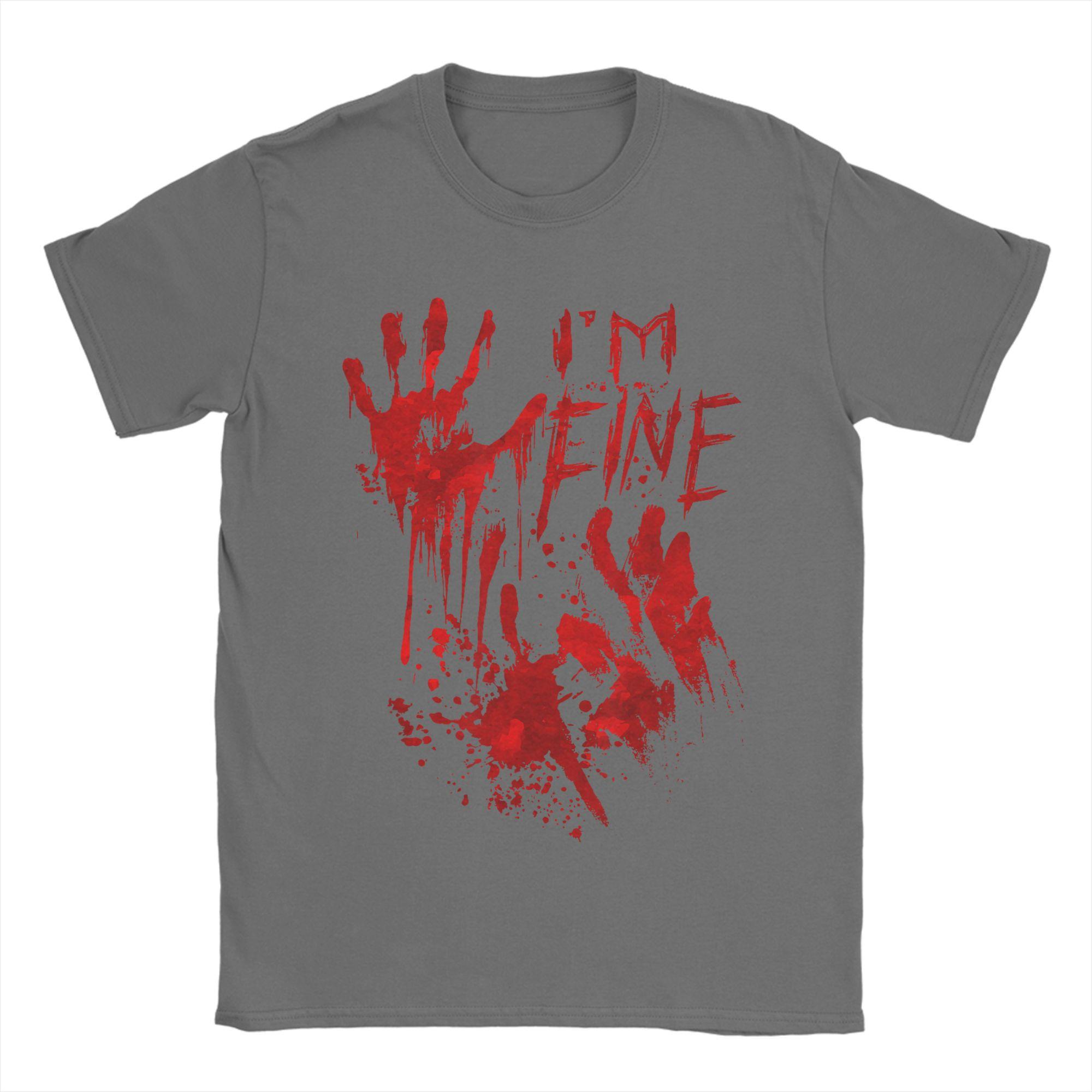 Men I m Fine Bloody Hands Blood Splatter T Shirt Funny Halloween 100% Cotton Clothing Novelty O Neck Tee Shirt Classic T-Shirts 4XL
Men I m Fine Bloody Hands Blood Splatter T Shirt Funny Halloween 100% Cotton Clothing Novelty O Neck Tee Shirt Classic T-Shirts 4XL