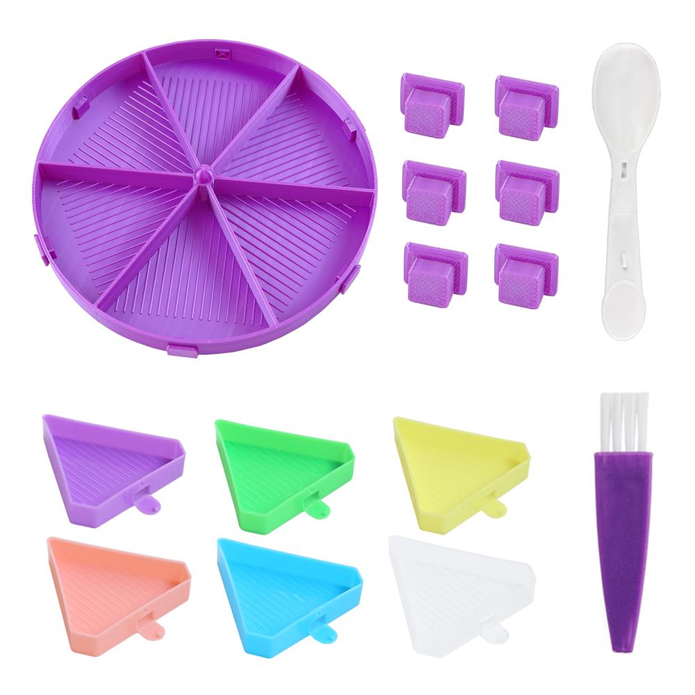 New 6 Grids Circular Rotating Stackable Diamond Painting Tray Kits With Removable Colorful Storage Tray Diamond Bead 16x16cm
New 6 Grids Circular Rotating Stackable Diamond Painting Tray Kits With Removable Colorful Storage Tray Diamond Bead 16x16cm