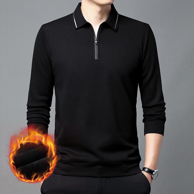 Зимова чоловіча футболка з довгими рукавами, сорочка з відворотом і напівзастібкою, бізнес-кежуал, повсякденна футболка, бавовна, верх середнього віку XXXXL
Зимова чоловіча футболка з довгими рукавами, сорочка з відворотом і напівзастібкою, бізнес-кежуал, повсякденна футболка, бавовна, верх середнього віку XXXXL