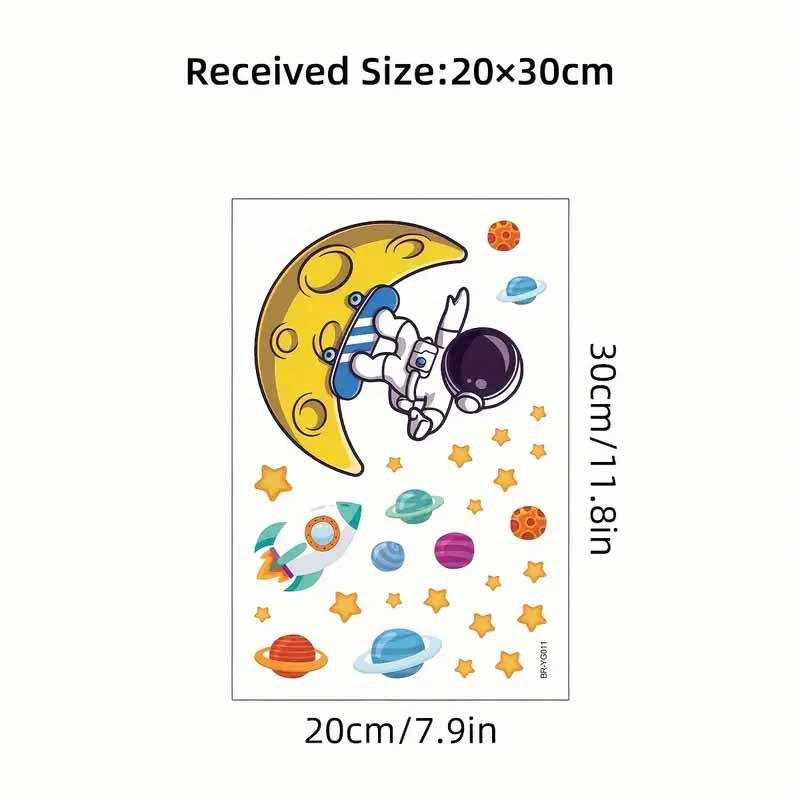 Astronaut Moon Skateboard Self-Adhesive Waterproof Room Living Room Bedroom Wall Cartoon Sticker
Astronaut Moon Skateboard Self-Adhesive Waterproof Room Living Room Bedroom Wall Cartoon Sticker