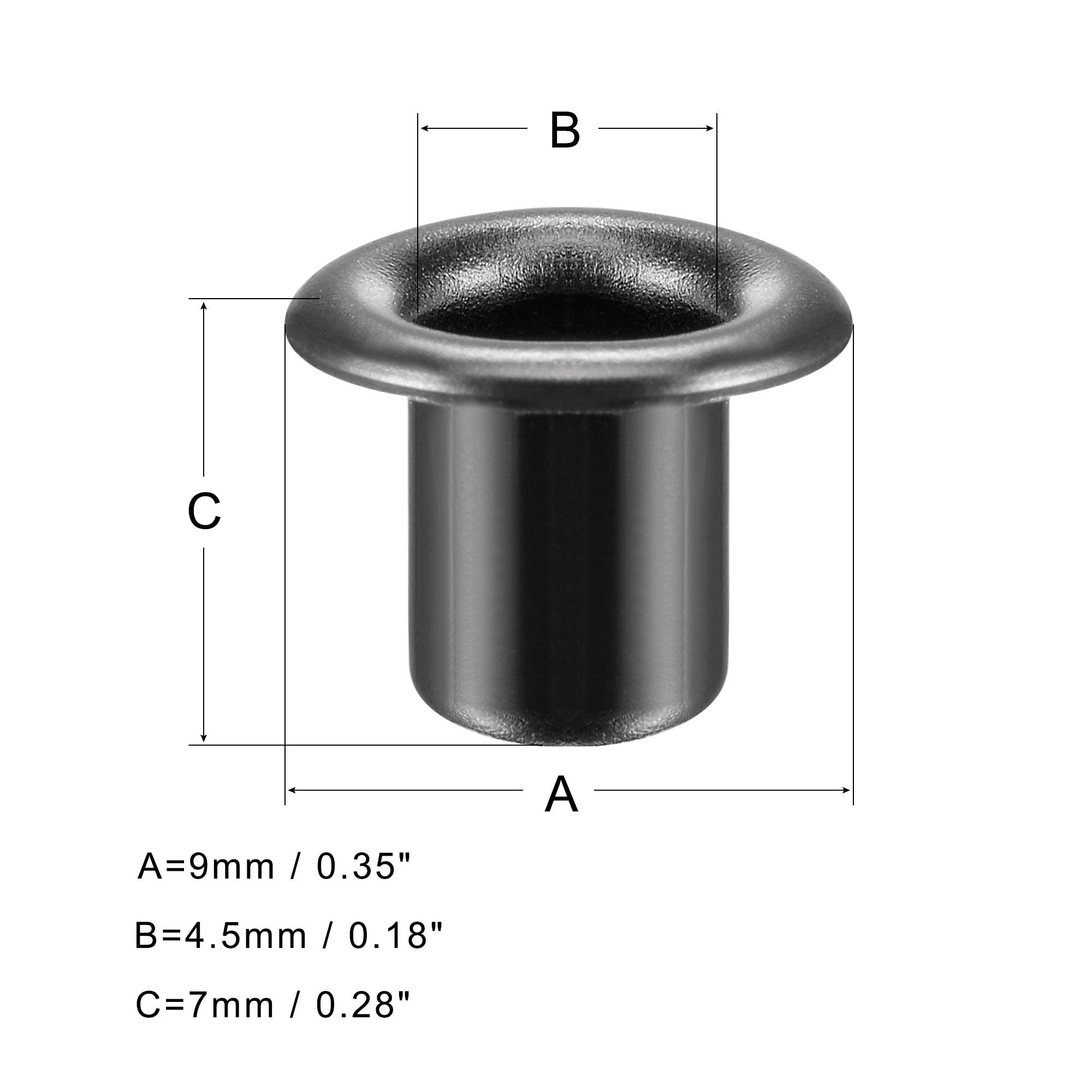 Grommets Eyelets with Washers Kit, 9 x 4.5 x 7mm Copper Grommet Chrome Plated for DIY or Craft Projects Black 100 Set United States
Grommets Eyelets with Washers Kit, 9 x 4.5 x 7mm Copper Grommet Chrome Plated for DIY or Craft Projects Black 100 Set United States