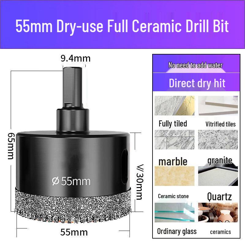 55mm Serrated Ceramic Tile Drill Bit
55mm Serrated Ceramic Tile Drill Bit
