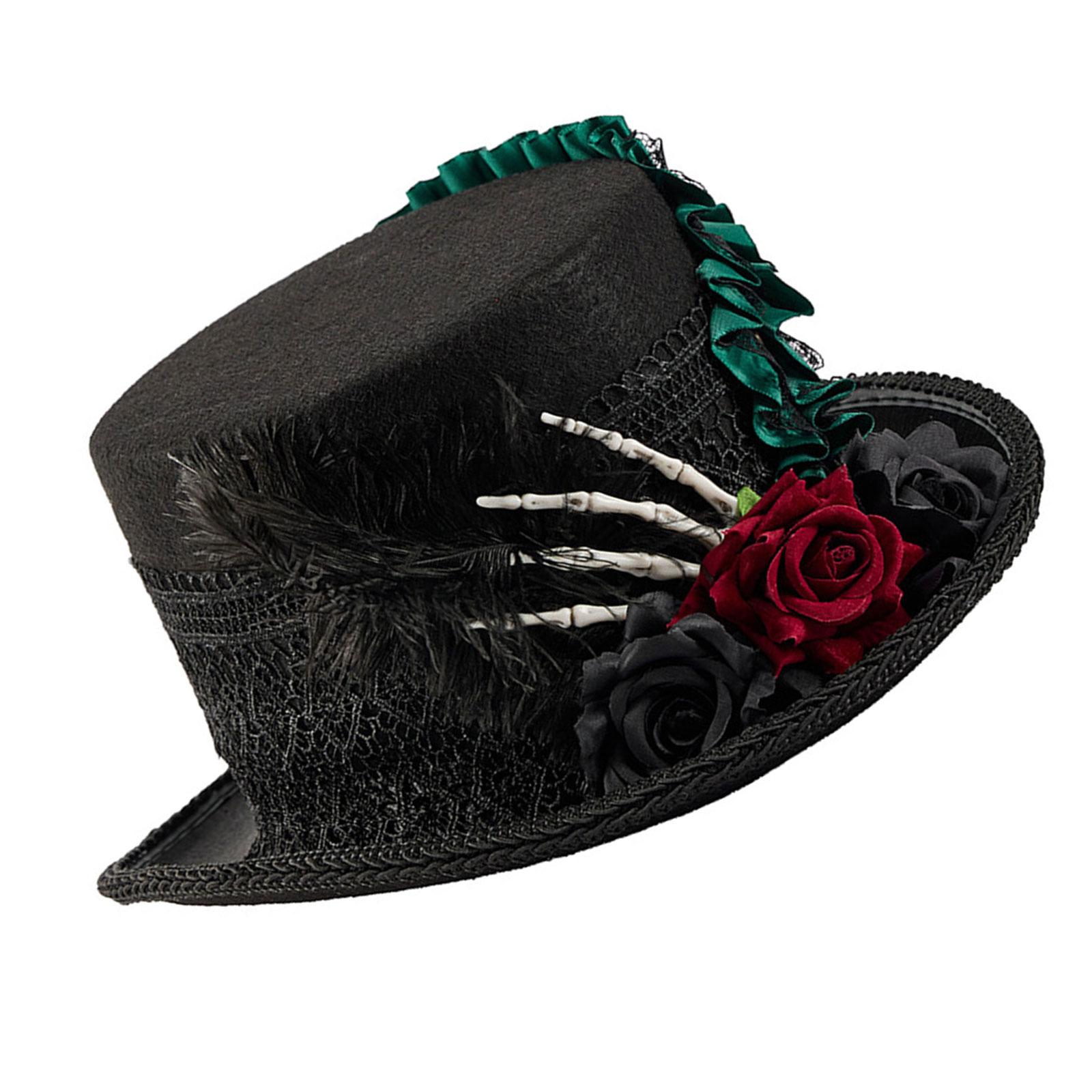 Dark Series Theme Top Hat Wool Skeleton Flower Design Tall Hat For Cosplay Enthusiasts And Theater Stage Performances чёрный/зелёный
Dark Series Theme Top Hat Wool Skeleton Flower Design Tall Hat For Cosplay Enthusiasts And Theater Stage Performances чёрный/зелёный