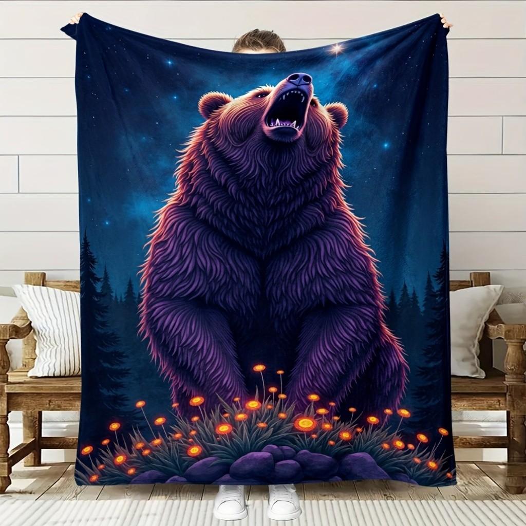 Bear Forest Night Sky Pattern Flannel printed blanket suitable for all seasons suitable for living room office sofa and travel 75x90cm
Bear Forest Night Sky Pattern Flannel printed blanket suitable for all seasons suitable for living room office sofa and travel 75x90cm