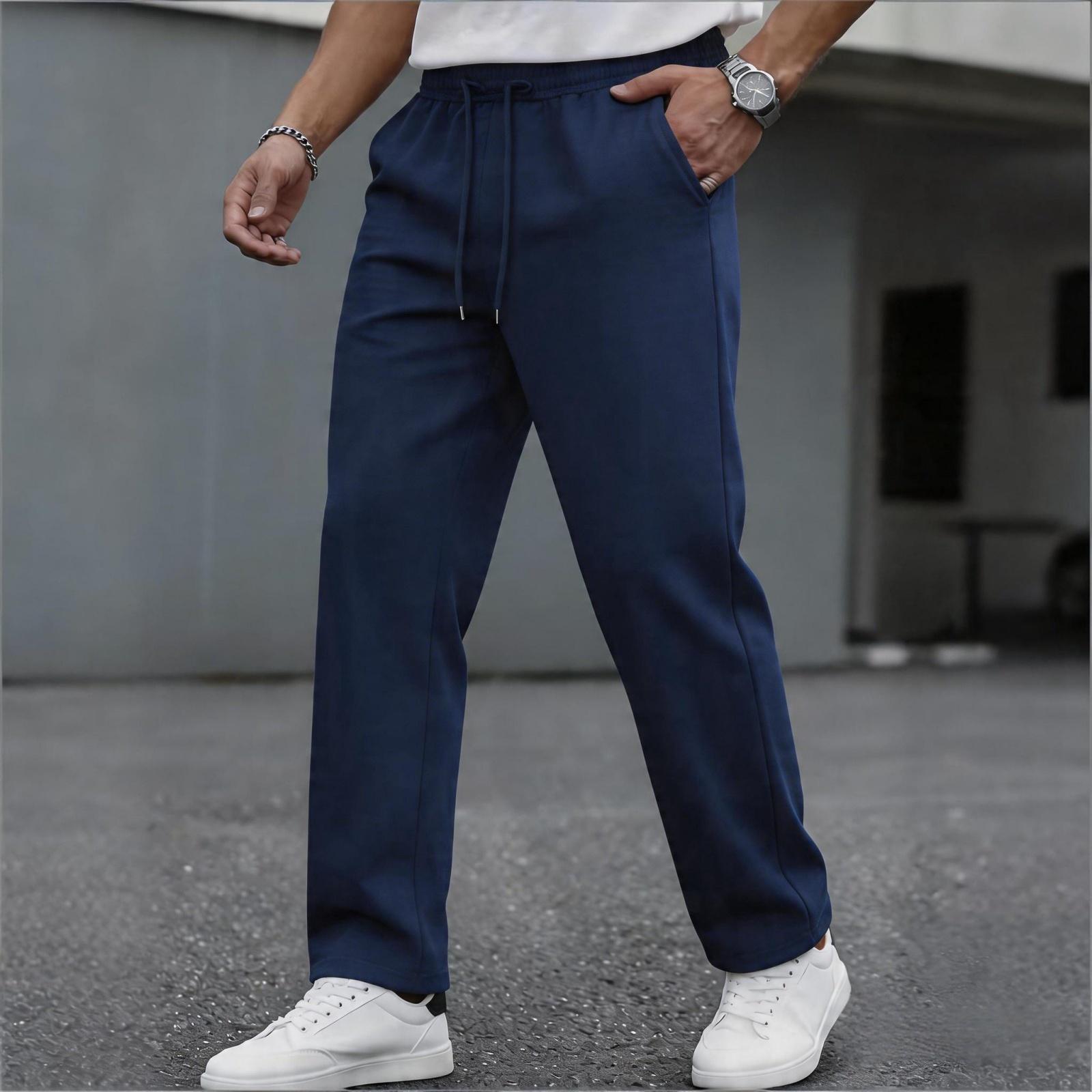 Men Drawstring Elastic Waist Sweatpants Loose Fit Long Pants Casual Straight Leg Trousers with Pockets for Everyday Wear L
Men Drawstring Elastic Waist Sweatpants Loose Fit Long Pants Casual Straight Leg Trousers with Pockets for Everyday Wear L