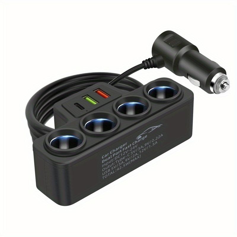 12V/24V Car Cigarette Lighter Adapter 4 Ports 3.1A USB Charger 120W QC3.0 PD Fast Charging
12V/24V Car Cigarette Lighter Adapter 4 Ports 3.1A USB Charger 120W QC3.0 PD Fast Charging
