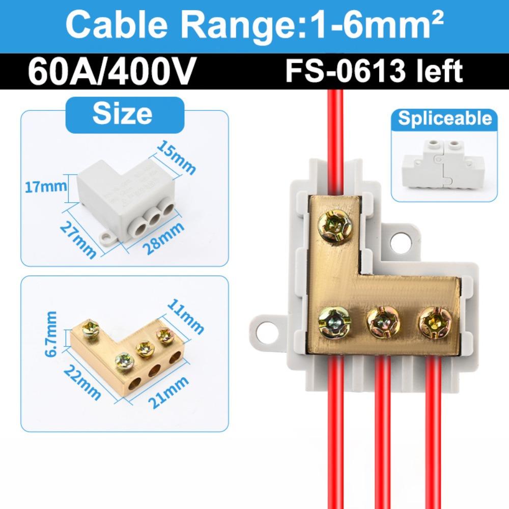 Spliceable Quick Terminal Block Universal Wire Connector New Terminal Blocks Electrical FS-0613 left
Spliceable Quick Terminal Block Universal Wire Connector New Terminal Blocks Electrical FS-0613 left