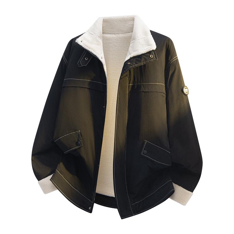 2025 Unisex Cotton Jacket: Casual, Versatile Autumn/Winter Trend with Stand Collar, Solid Color, Lambswool Baseball Style Large чорний
2025 Unisex Cotton Jacket: Casual, Versatile Autumn/Winter Trend with Stand Collar, Solid Color, Lambswool Baseball Style Large чорний