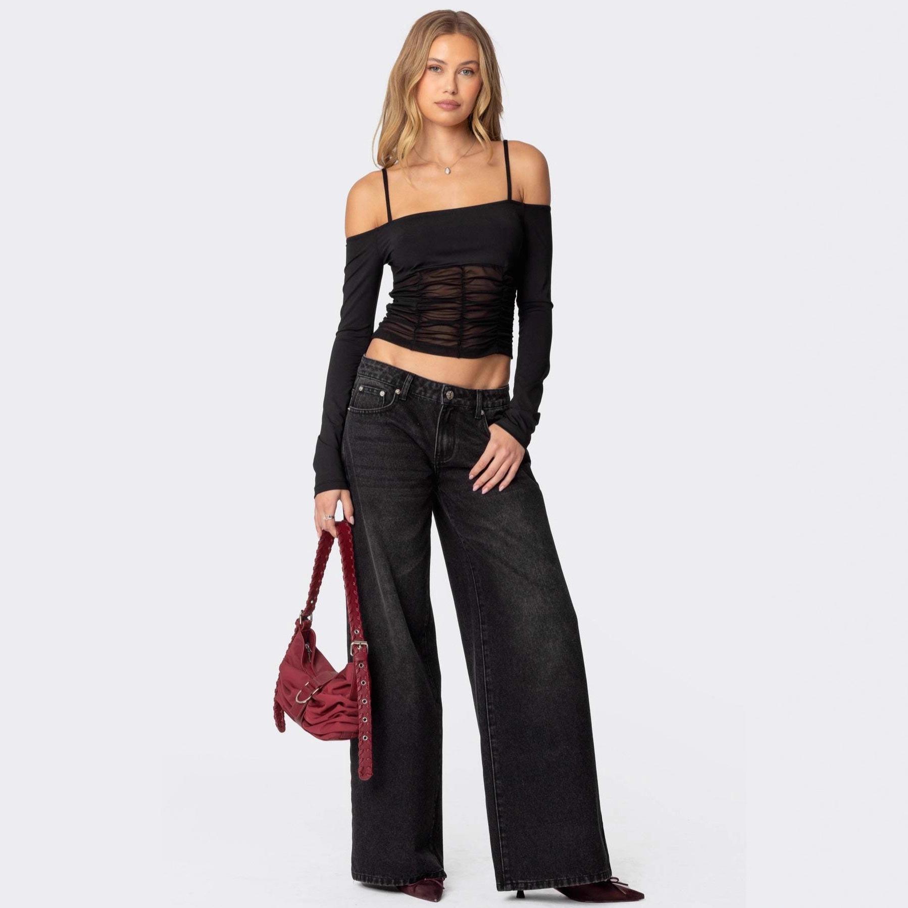 Loose Wide-Leg Fashion Printed Denim Pants for Women XL чорний
Loose Wide-Leg Fashion Printed Denim Pants for Women XL чорний