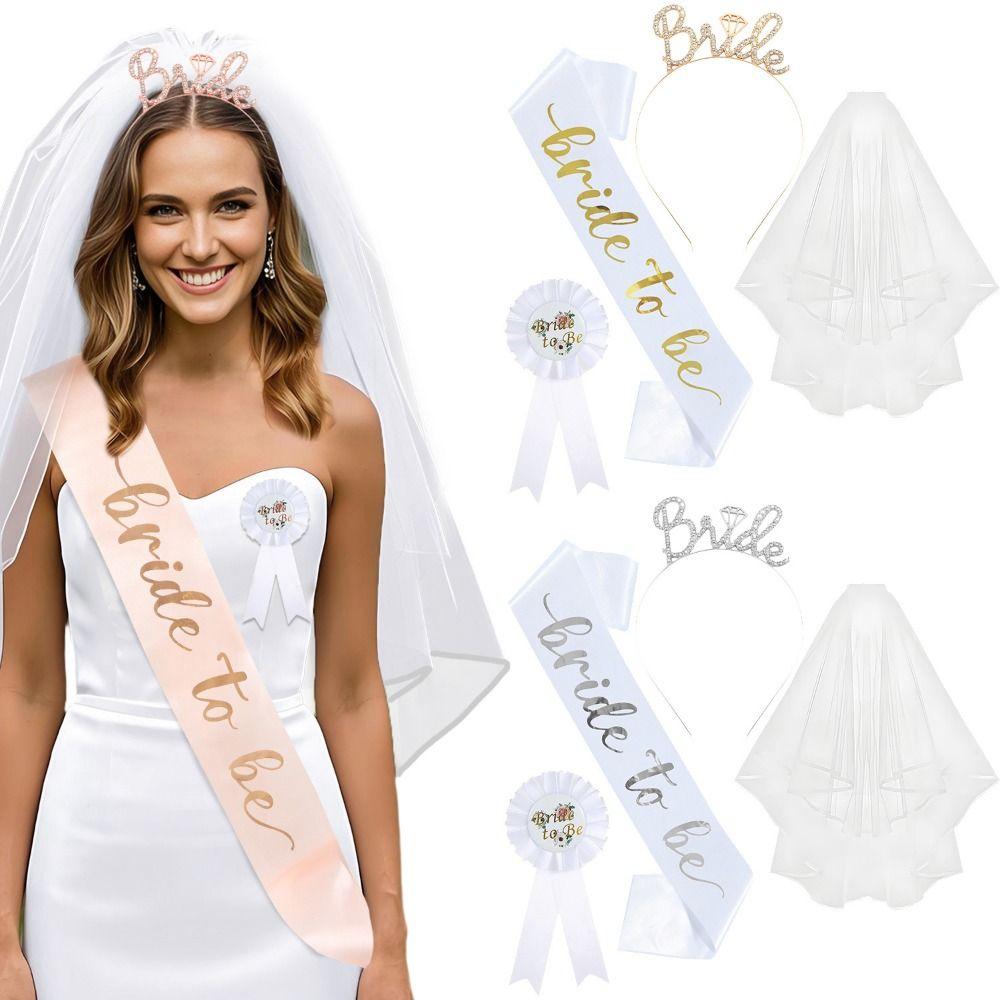 4Pcs/set Satin Sash Bride Shoulder Belt Badge Bridal Wedding Veil Wedding Decor Style 4
4Pcs/set Satin Sash Bride Shoulder Belt Badge Bridal Wedding Veil Wedding Decor Style 4