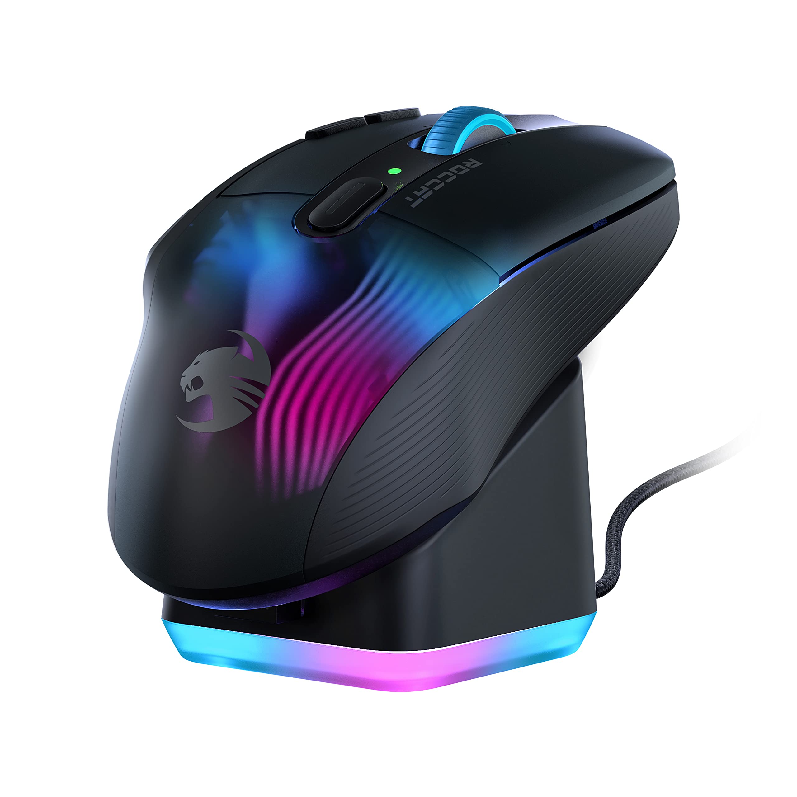 ROCCAT Gaming Mouse Kone XP Air Wireless German Design 2.4GHz/Bluetooth Black/Black Optical/19K/Optical/Multi-Buttons/99g/Charging Dock/4D
ROCCAT Gaming Mouse Kone XP Air Wireless German Design 2.4GHz/Bluetooth Black/Black Optical/19K/Optical/Multi-Buttons/99g/Charging Dock/4D