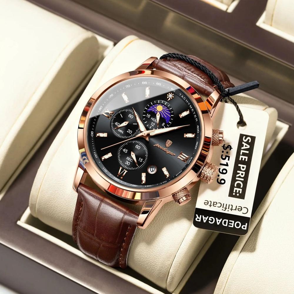 Luxury Sports Watch For Men Waterproof Luminous Date Chronograph Man Wristwatch Leather Quartz Men s Watches білий/рожевий колір золота
Luxury Sports Watch For Men Waterproof Luminous Date Chronograph Man Wristwatch Leather Quartz Men s Watches білий/рожевий колір золота