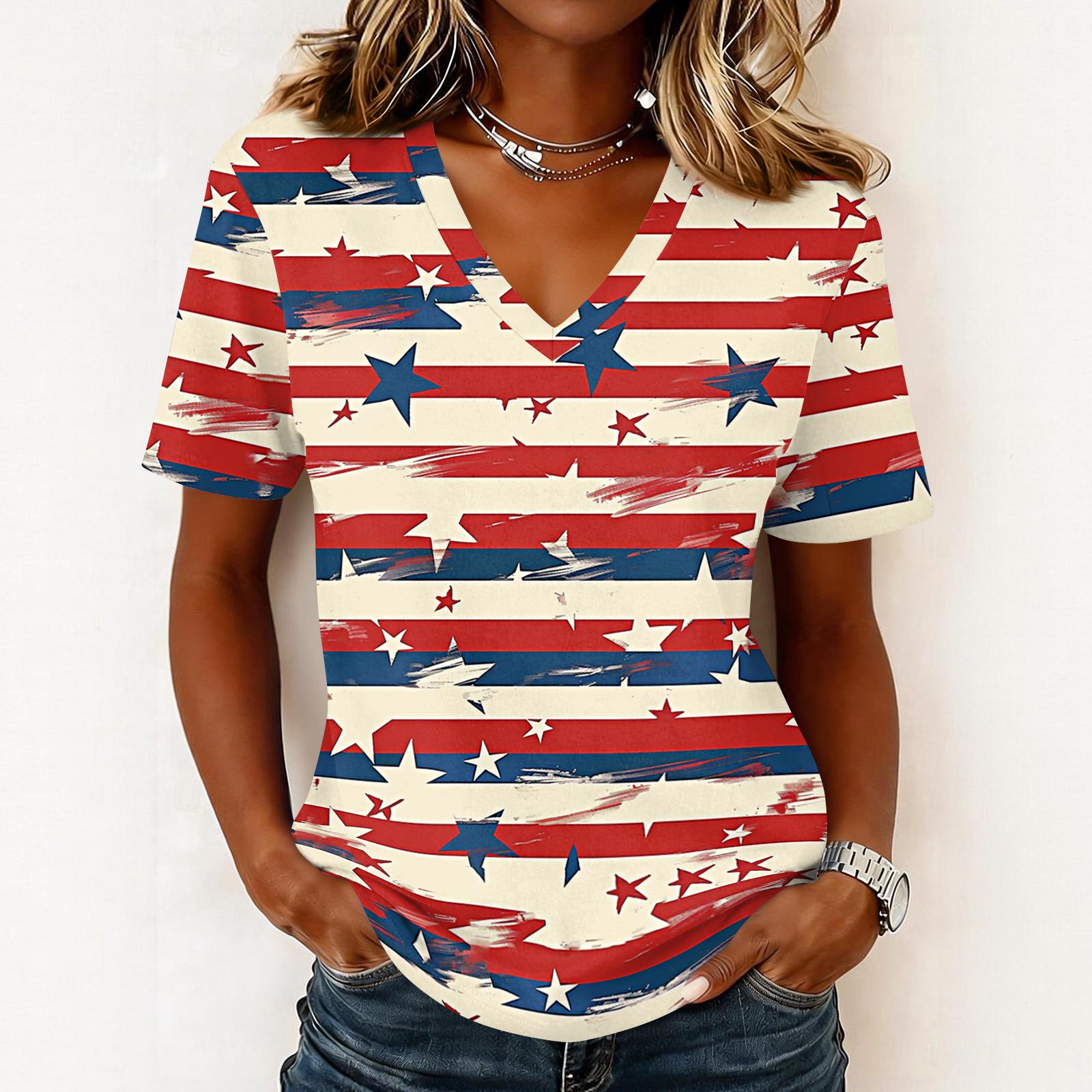 Shirts For Women Trendy V Neck T Shirts Casual Printed Blouse Tops For Women XL кавун червоний колір
Shirts For Women Trendy V Neck T Shirts Casual Printed Blouse Tops For Women XL кавун червоний колір