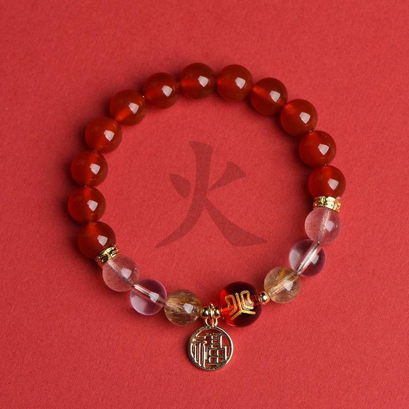 Gold, Wood, Water, Fire, Earth Five Elements Bracelet, Natural Crystal Bracelet for Men and Women, Obsidian Bracelet Five Elements Supplement
Gold, Wood, Water, Fire, Earth Five Elements Bracelet, Natural Crystal Bracelet for Men and Women, Obsidian Bracelet Five Elements Supplement