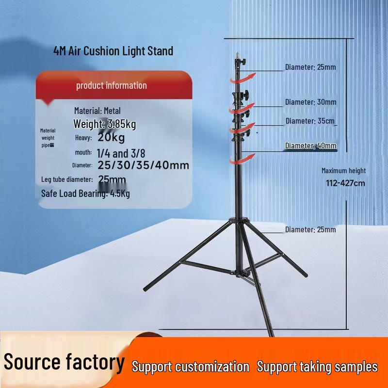 4.8m Aluminum Alloy Butterfly Light Stand for Photography & Film
4.8m Aluminum Alloy Butterfly Light Stand for Photography & Film