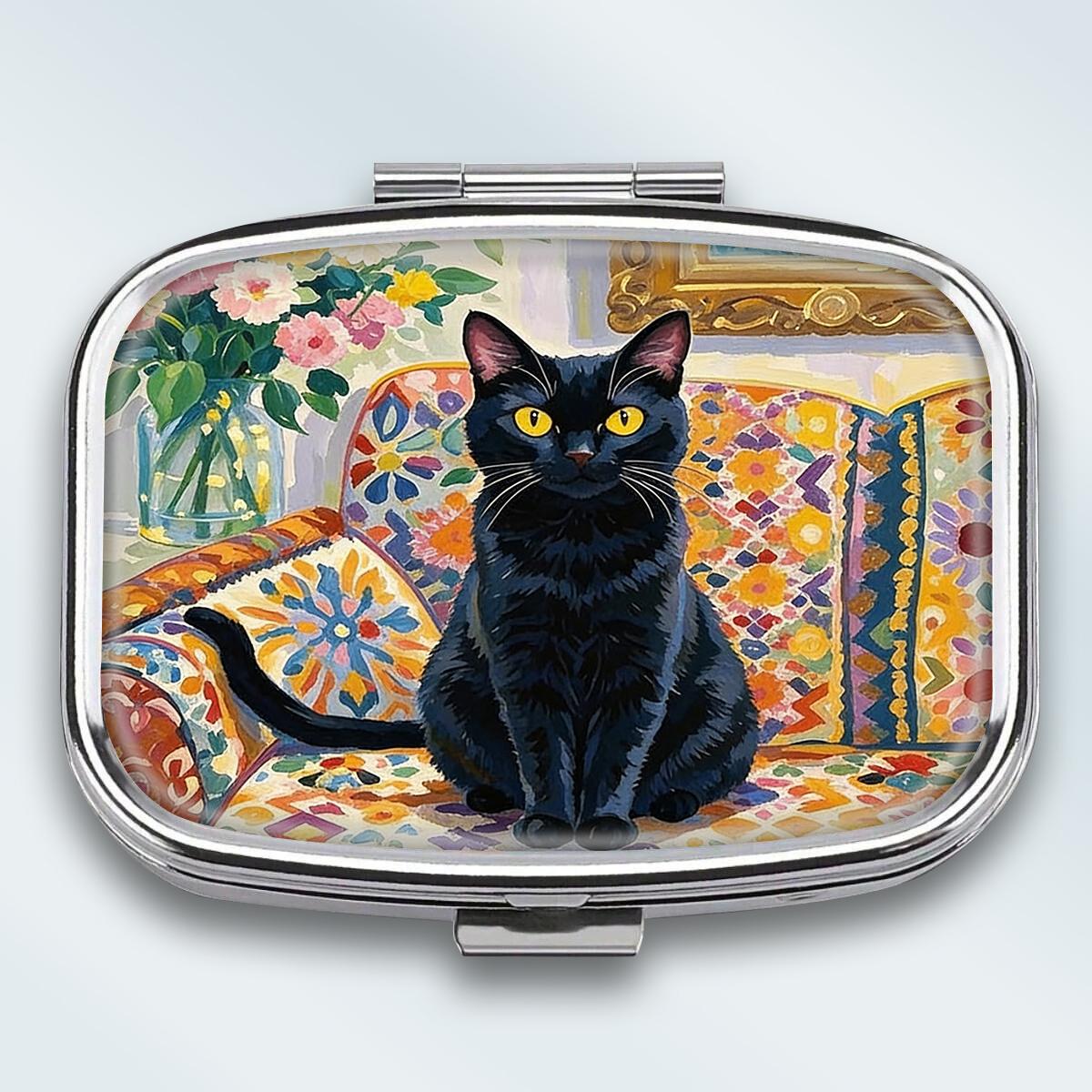 Portable Pill Box with 2 Compartments, Mini Metal Medicine Organizer Case, Cute Printed Pill Container for Vitamins, Pills, Jewelry, Travel, Daily Use
Portable Pill Box with 2 Compartments, Mini Metal Medicine Organizer Case, Cute Printed Pill Container for Vitamins, Pills, Jewelry, Travel, Daily Use
