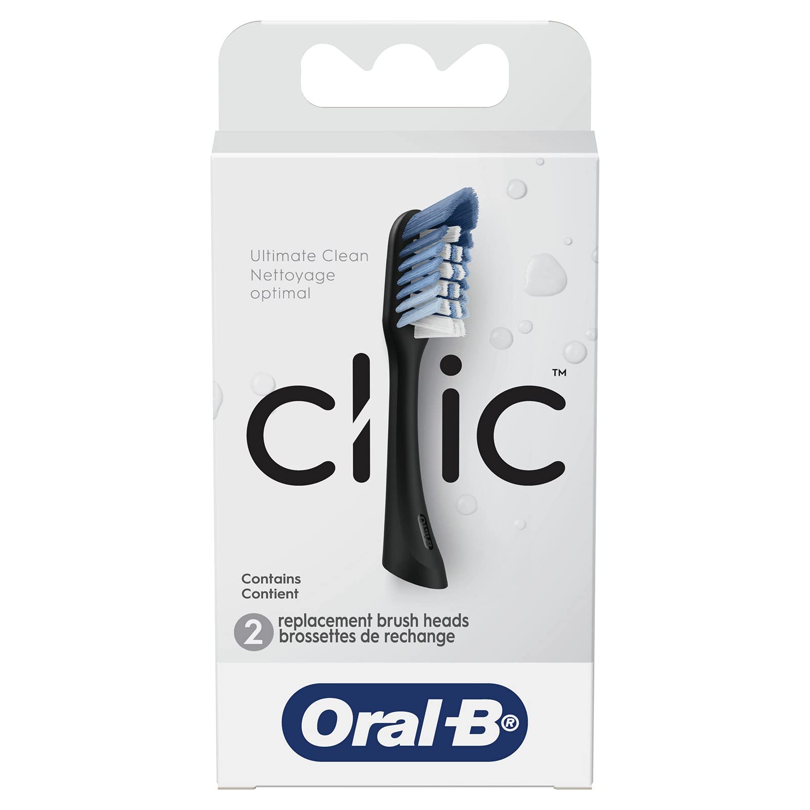 Oral-B Clic Toothbrush Replacement Brush Heads, Black, 2-Pack
Oral-B Clic Toothbrush Replacement Brush Heads, Black, 2-Pack