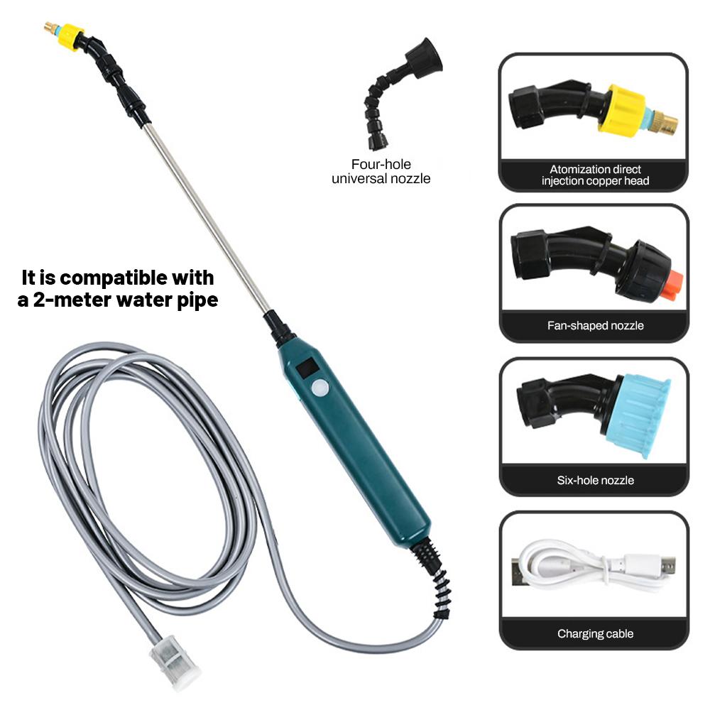 2400mAh Electric Garden Sprayer, High Pressure Portable Gardening Tool with 3 Mist Nozzles for Plant Watering Irrigation
2400mAh Electric Garden Sprayer, High Pressure Portable Gardening Tool with 3 Mist Nozzles for Plant Watering Irrigation