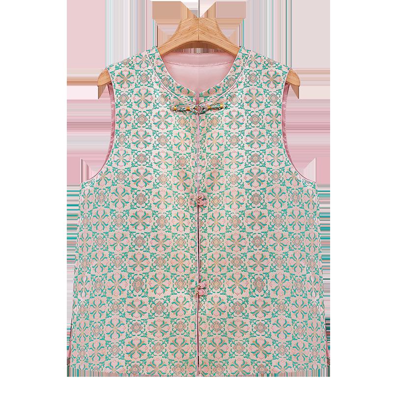 Chinese Style Jacquard Vest with Frog Buttons for Middle-Aged and Elderly Women, 2026 Spring/Autumn Collection XL (90-105 jin) зелёный
Chinese Style Jacquard Vest with Frog Buttons for Middle-Aged and Elderly Women, 2026 Spring/Autumn Collection XL (90-105 jin) зелёный