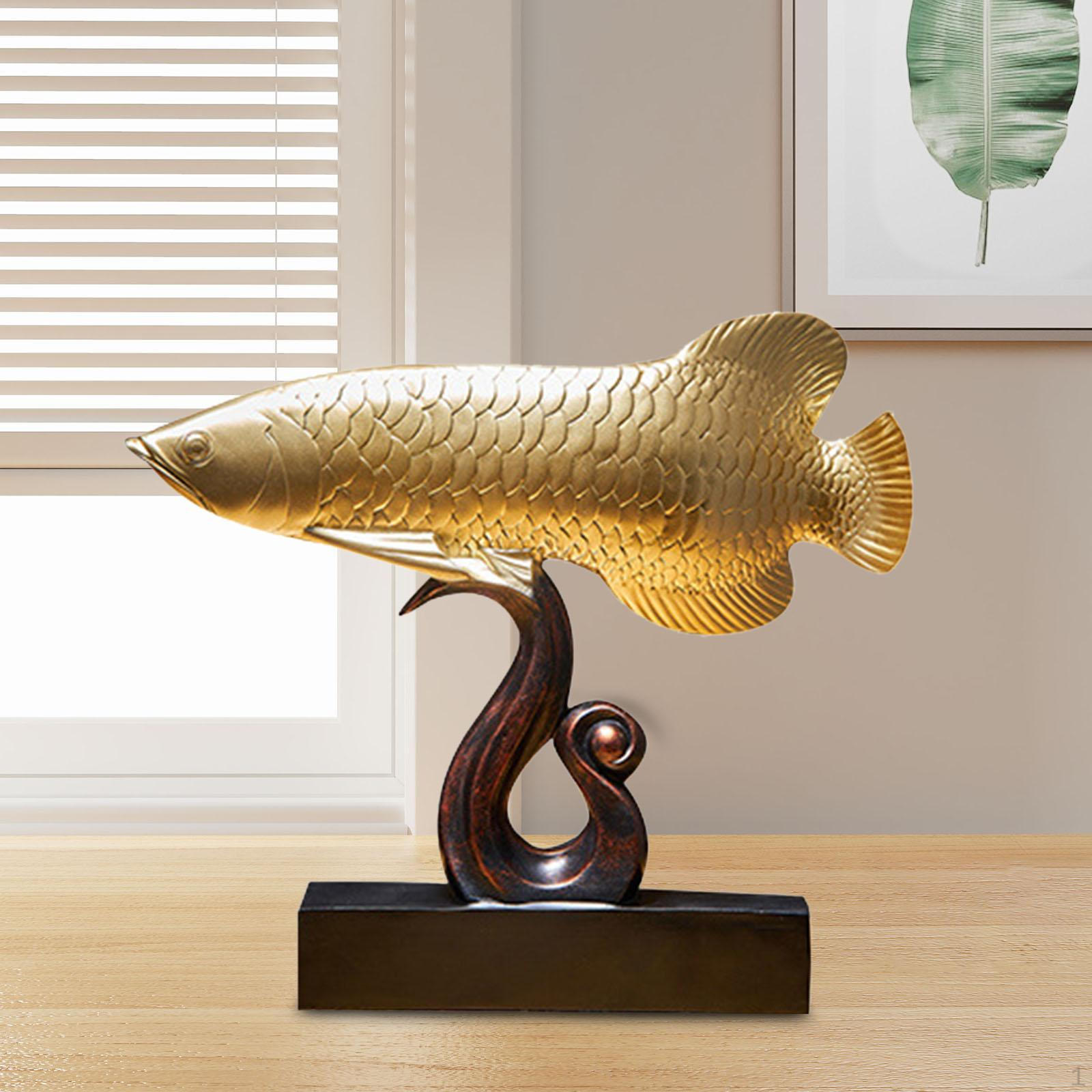 Golden Fish Statue Decorative Figurine Resin Animal Sculpture Art Craft Ornament for Bedroom Shelf
Golden Fish Statue Decorative Figurine Resin Animal Sculpture Art Craft Ornament for Bedroom Shelf