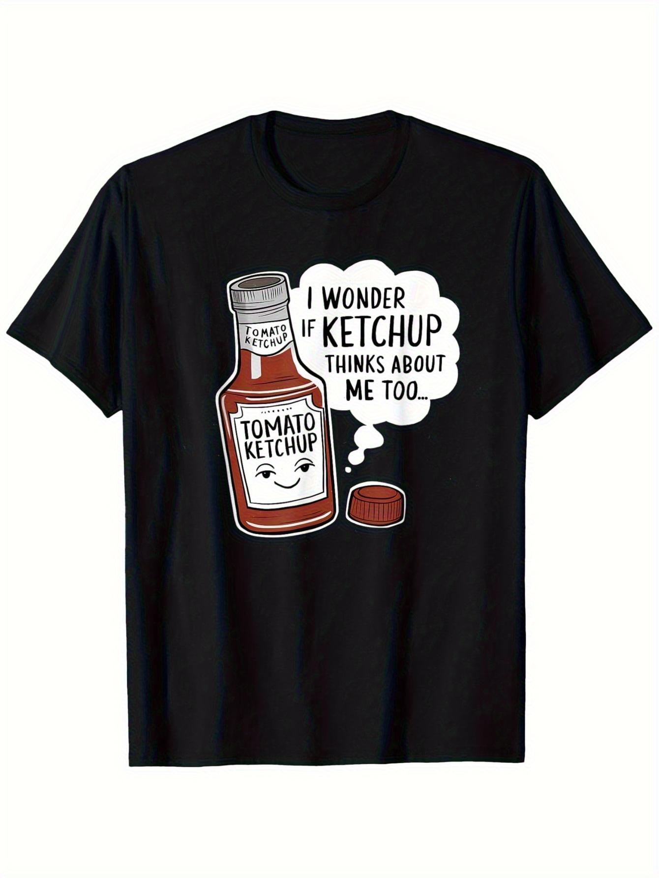 Funny Do I for THINK Tomato Sauce Is Thinking of Me Men s T-Shirt - Casual Short Sleeve Round Neck Shirt with Tomato Print S
Funny Do I for THINK Tomato Sauce Is Thinking of Me Men s T-Shirt - Casual Short Sleeve Round Neck Shirt with Tomato Print S