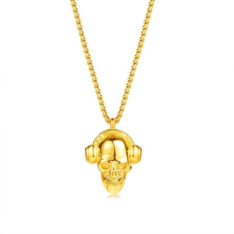 Personalized Skull Stainless Steel Men s Necklace Retro Hip-hop Style Headphones Titanium Accessories
Personalized Skull Stainless Steel Men s Necklace Retro Hip-hop Style Headphones Titanium Accessories