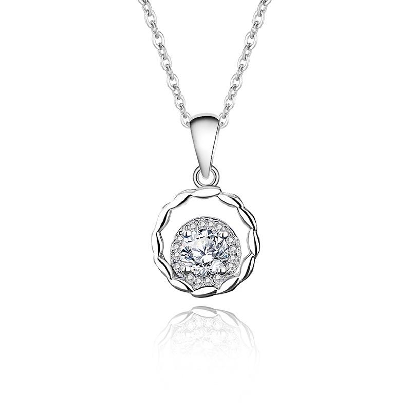 S925 Silver Moissanite Four-Prong Pendant Necklace for Women - 0.50 Carat S925 Silver
S925 Silver Moissanite Four-Prong Pendant Necklace for Women - 0.50 Carat S925 Silver
