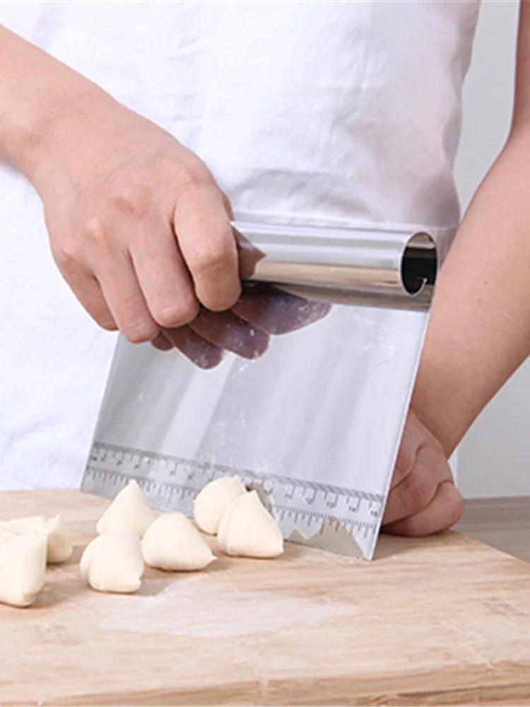 Stainless Steel Dough Pastry Scraper with Measuring Scale Pizza Cutter Chopper Multipurpose Cake Bread Separator Scale Knife
Stainless Steel Dough Pastry Scraper with Measuring Scale Pizza Cutter Chopper Multipurpose Cake Bread Separator Scale Knife