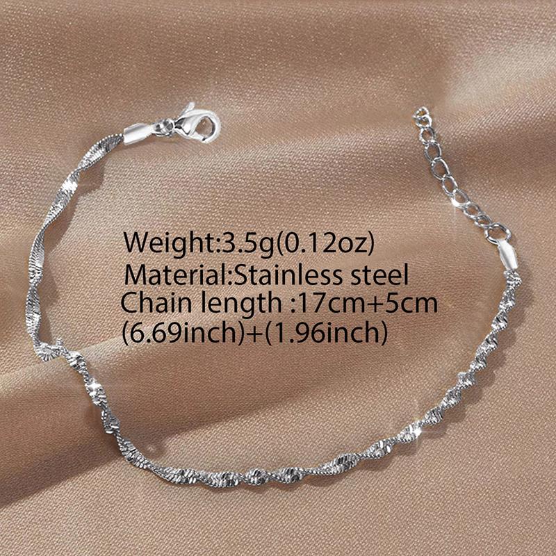 Luxury Stainless Steel Twisted Adjustable Bracelet for Women Girls Minimalist Metal Fried Dough Twists Water Wave Chain Zircon мідний
Luxury Stainless Steel Twisted Adjustable Bracelet for Women Girls Minimalist Metal Fried Dough Twists Water Wave Chain Zircon мідний