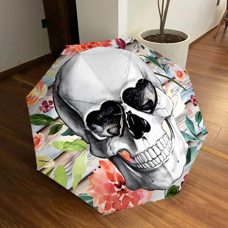 1pc Skull Floral Decor Automatic Open/Close Umbrella, Halloween & Gifts - Ideal for Daily, Formal, Party Use, Durable Canopy yy251011017
1pc Skull Floral Decor Automatic Open/Close Umbrella, Halloween & Gifts - Ideal for Daily, Formal, Party Use, Durable Canopy yy251011017