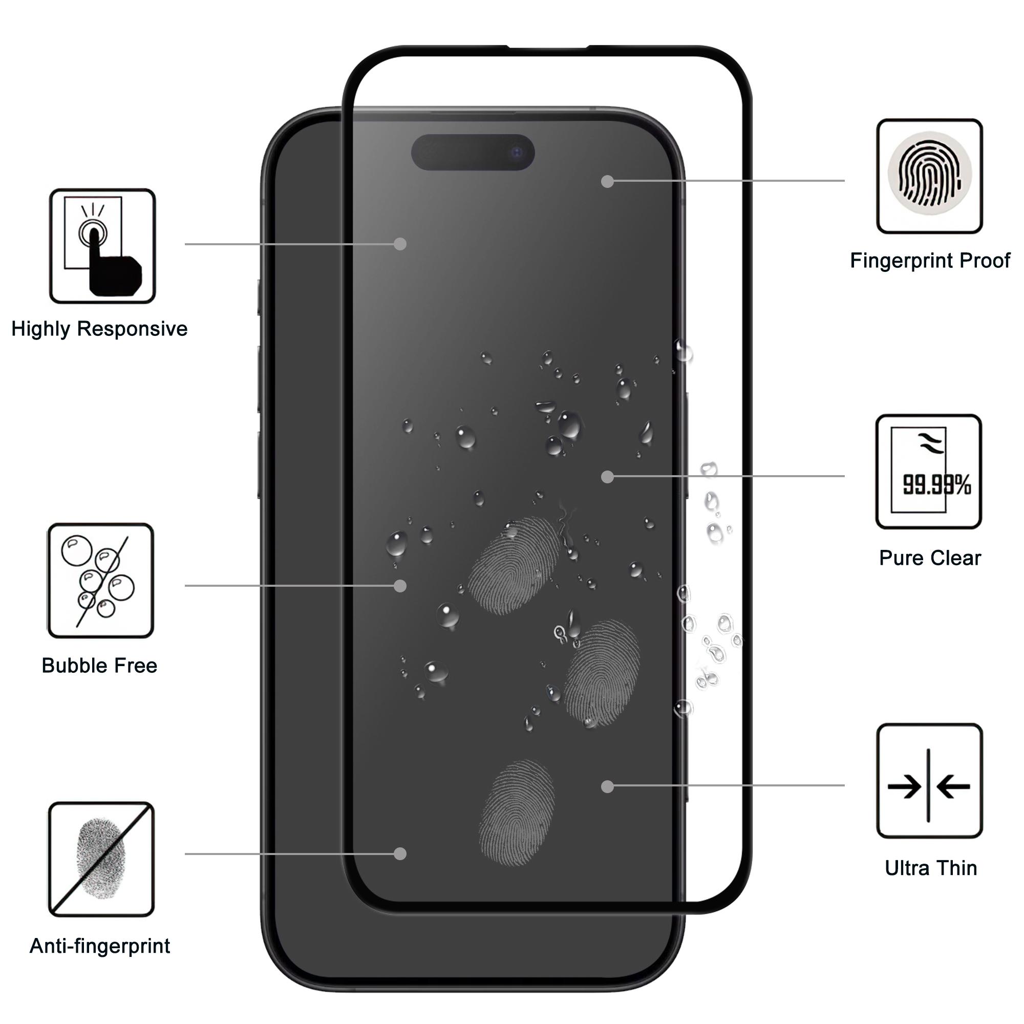 For iPhone 17 Pro AGC Glass Screen Protector Full Glue Black Edge Screen Film As Shown A
For iPhone 17 Pro AGC Glass Screen Protector Full Glue Black Edge Screen Film As Shown A