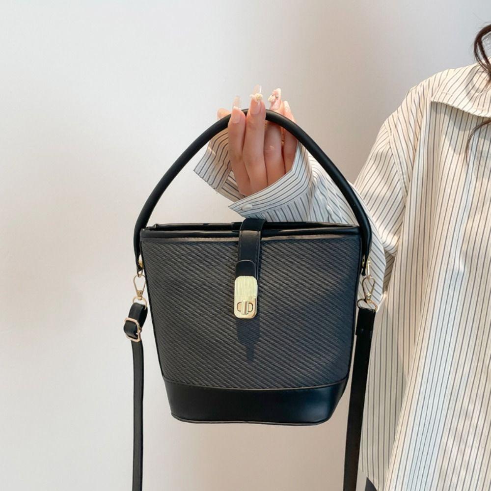 Elegant Crossbody Bucket Bag Twist Lock Commuting Handbag Shopping Women PU Crossbody Bag Lady білий
Elegant Crossbody Bucket Bag Twist Lock Commuting Handbag Shopping Women PU Crossbody Bag Lady білий