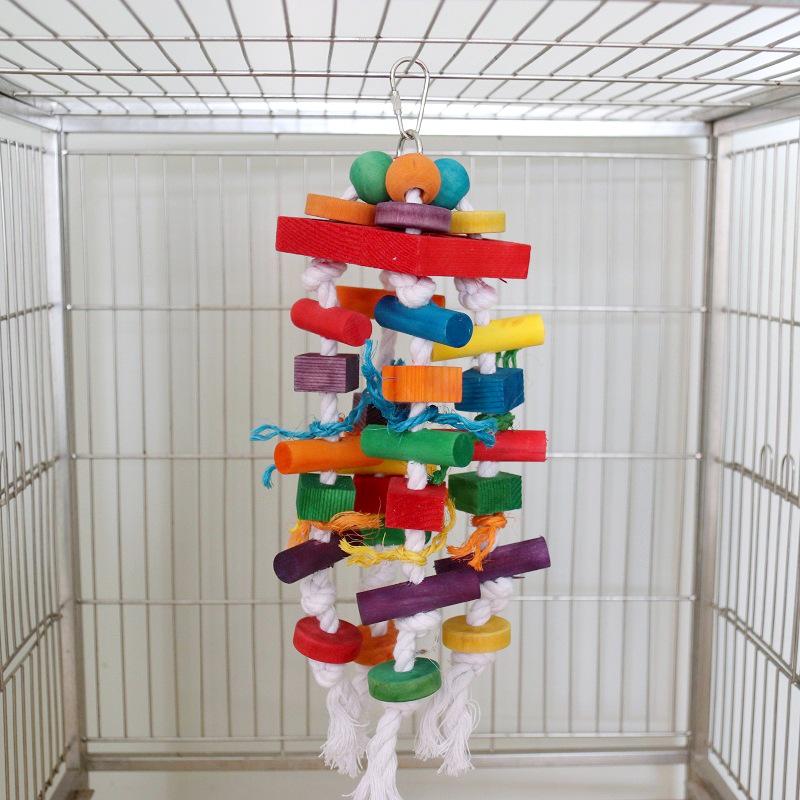 Colorful Wooden Chew Toy for Medium & Large Parrots - In Stock
Colorful Wooden Chew Toy for Medium & Large Parrots - In Stock