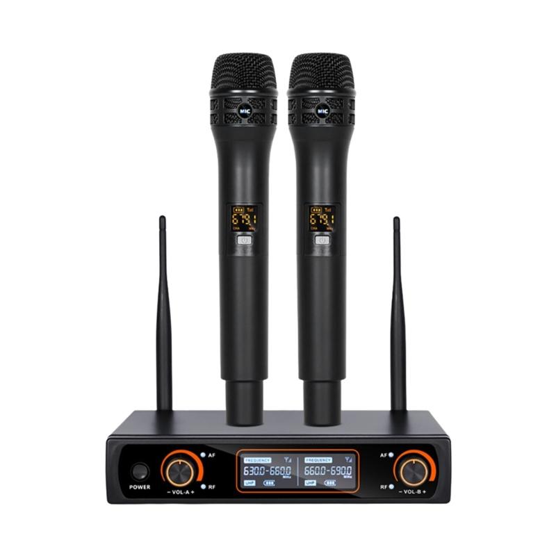 Twin Wireless Mics Frequency Modulator Set For Karaoke And Event Stable FM Signal Transmission Durability Construction 1
Twin Wireless Mics Frequency Modulator Set For Karaoke And Event Stable FM Signal Transmission Durability Construction 1