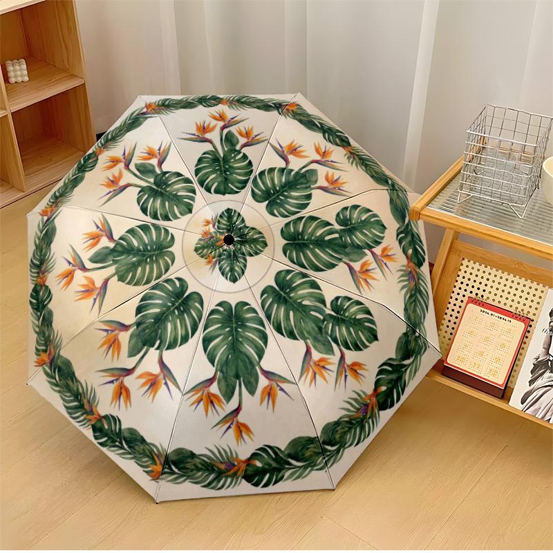 Tropical Round Plant Art Printed umbrella windproof folding umbrella portable sun and rain umbrella suitable for gifting
Tropical Round Plant Art Printed umbrella windproof folding umbrella portable sun and rain umbrella suitable for gifting