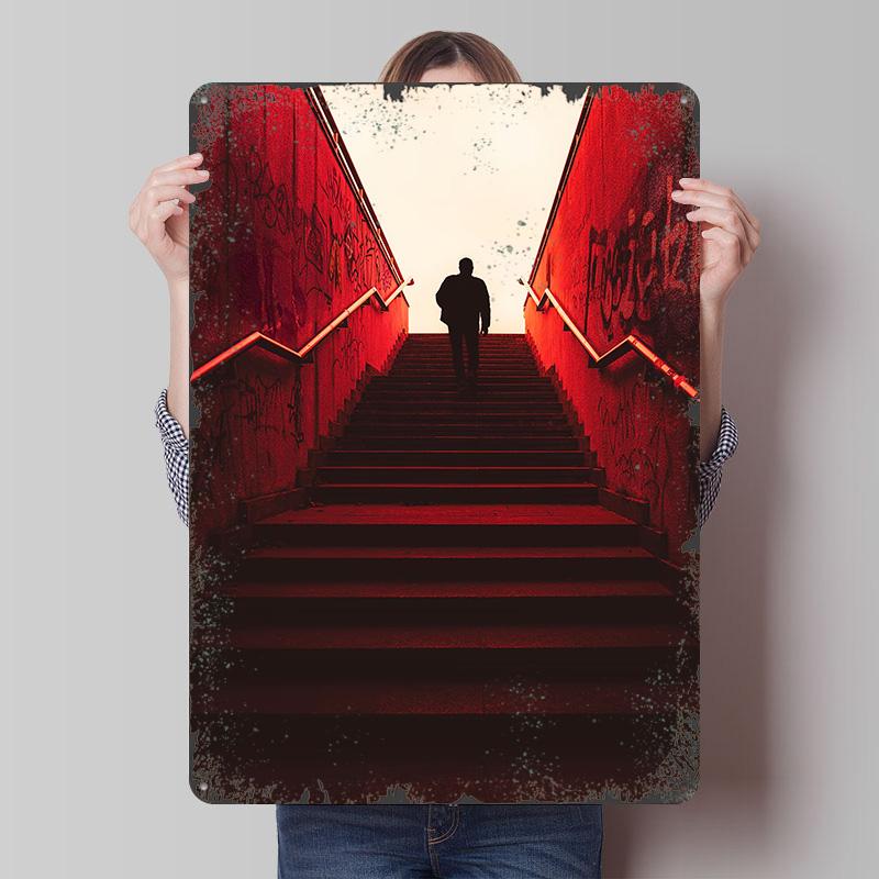 Red Stairway Silhouette Tin Plaque Poster Customized Wall Art Retro Vintage Metal Signs for Man Cave Aesthetic Decoration Room 20x30cm(7.8x11.8inch)
Red Stairway Silhouette Tin Plaque Poster Customized Wall Art Retro Vintage Metal Signs for Man Cave Aesthetic Decoration Room 20x30cm(7.8x11.8inch)