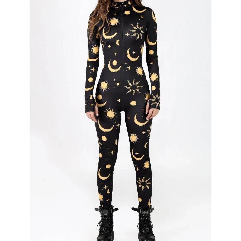Women Witchcraft Jumpsuit Halloween Gothic Print Bodysuit Punk Zentai Suit Holiday Party Catsuit Rave Outfit Burning Man Set New 4XL
Women Witchcraft Jumpsuit Halloween Gothic Print Bodysuit Punk Zentai Suit Holiday Party Catsuit Rave Outfit Burning Man Set New 4XL