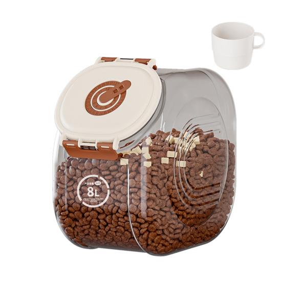 Airtight Grain Storage Box Transparent Pet Food Storage Bin with Timer Function 8L 16L Moisture-Proof Container with Measuring Cup S кавовий
Airtight Grain Storage Box Transparent Pet Food Storage Bin with Timer Function 8L 16L Moisture-Proof Container with Measuring Cup S кавовий