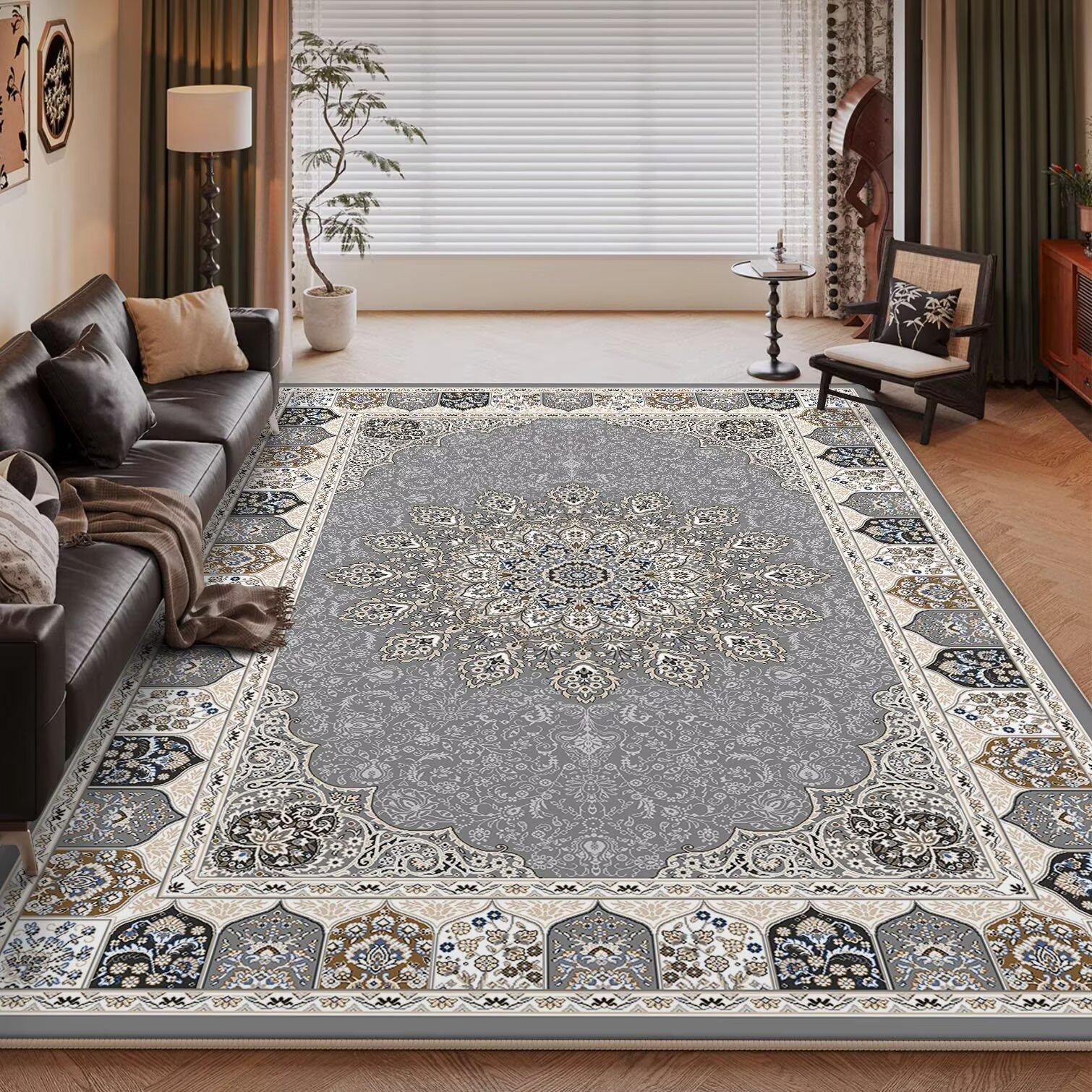 European High-end Luxury Carpet Living Room Sofa Rug Home Decoration Large Bedroom Vintage Persian Rug Non-slip Coffee Table Mat 40cm x 60cm
European High-end Luxury Carpet Living Room Sofa Rug Home Decoration Large Bedroom Vintage Persian Rug Non-slip Coffee Table Mat 40cm x 60cm
