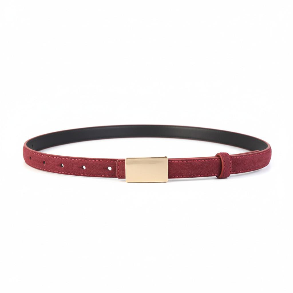 Casual Leather Belt For Women With Alloy Buckle For Spring Fashion Accessory Angora Red
Casual Leather Belt For Women With Alloy Buckle For Spring Fashion Accessory Angora Red