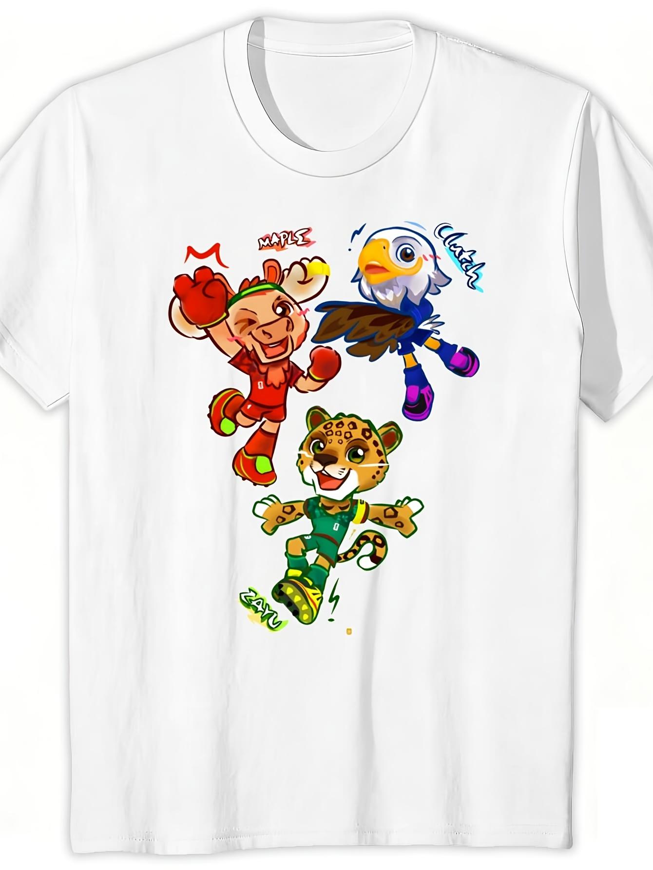 2026 World Cup Three Mascots Cartoon Graphic Licensed Premium Printed T Shirt Men Is Summer Short Sleeve XXL білий
2026 World Cup Three Mascots Cartoon Graphic Licensed Premium Printed T Shirt Men Is Summer Short Sleeve XXL білий