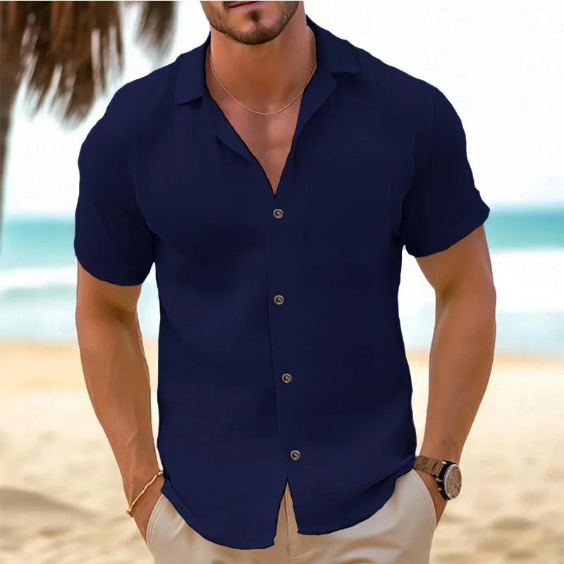 Men s Casual Button Down Shirts Short Sleeve Textured Summer Beach Shirt Cuban Vacation Shirts with Pocket S-XXXL 3XL темно-синього кольору
Men s Casual Button Down Shirts Short Sleeve Textured Summer Beach Shirt Cuban Vacation Shirts with Pocket S-XXXL 3XL темно-синього кольору