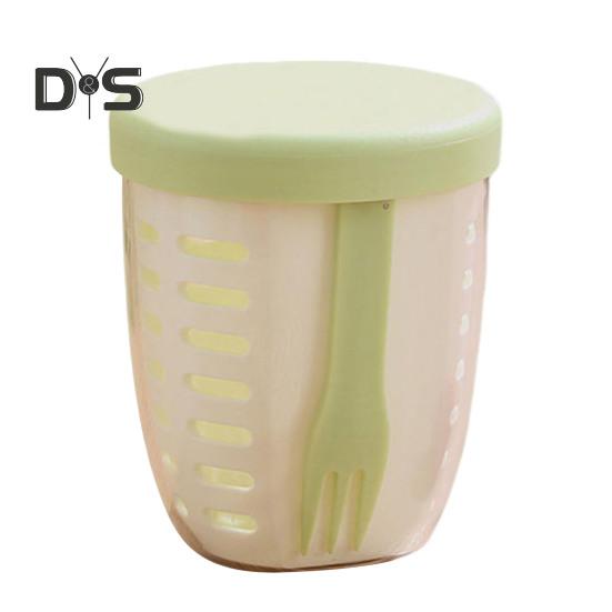 Портативный салатник с вилкой, контейнер для хранения фруктов для холодильника, не содержащий бисфенол А, герметичный, дорожный стаканчик, сохраняющий свежесть, контейнер для салата зелёный
Портативный салатник с вилкой, контейнер для хранения фруктов для холодильника, не содержащий бисфенол А, герметичный, дорожный стаканчик, сохраняющий свежесть, контейнер для салата зелёный