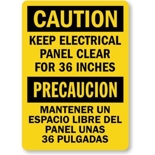 Bilingual Electrical Panel Clear Aluminum Weatherproof SignAluminum 20x30cm(7.8x11.8inch)
Bilingual Electrical Panel Clear Aluminum Weatherproof SignAluminum 20x30cm(7.8x11.8inch)